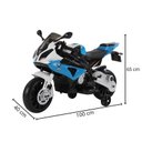 Ver imagem 2 de Mini Moto Elétrica Infantil Importway Bmw S1000 Rr Azul e Branco com Rodinhas