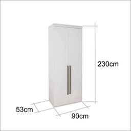 Módulo 900mm 2 Portas Espelhadas 3 Gavetas  - 4
