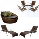 Ver imagem 2 de Conjunto Chaise, 4 Cadeiras, Mesa e 2 Espreguiçadeiras Em Alumínio Trama Original