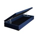 Ver imagem 1 de Box Bau Blindado Suede- Solteiro 88x198x38 - Novo:azul
