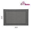 Ver imagem 3 de Jogo 6 Lugar Americano Cinza Preto Mesa de Jantar 30×45 Pp em Casa Tem