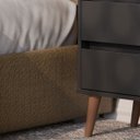 Ver imagem 4 de Mesa de Cabeceira Retrô 2 Gavetas - Mod.3042 Cor:preto