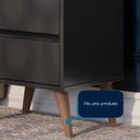Ver imagem 6 de Mesa de Cabeceira Retrô 2 Gavetas - Mod.3042 Cor:preto