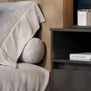 Ver imagem 3 de Mesa de Cabeceira Retrô 2 Gavetas - Mod.3042 Cor:preto