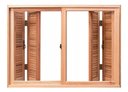 Ver imagem 1 de Janela De Madeira Pantográfico Veneziana 1,00 (A) x 2,00 (L) Batente 14 cm