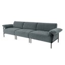 Ver imagem 3 de Sofá Living Modular Industrial 3 Lugares Basileia 340cm Yescasa Veludo Tx Cinza Grafite