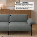 Ver mais imagens de Sofá Living Modular Industrial 3 Lugares Basileia 340cm Yescasa Veludo Tx Cinza Grafite