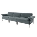 Ver imagem 3 de Sofá Living Modular Industrial 3 Lugares Basileia 340cm Yescasa Veludo Tx Cinza Grafite