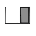 Ver imagem 3 de Vitrô 3 Folhas Móveis de Correr Aluminio Preto 1,00x1,80 Linha 18 Modular