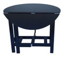 Ver imagem 1 de Mesa Prática Dobrável Preta Rustica, Bar Cozinha Lazer ( Redonda )