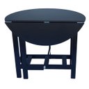 Ver imagem 1 de Mesa Prática Dobrável Preta Rustica, Bar Cozinha Lazer ( Redonda )