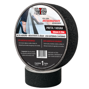 Fita Antiderrapante 50 Mm X 20 Metros - Preta