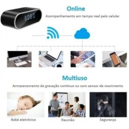 Câmera Espiã Relógio com Camera Escondida Hd 720p Grava 24h - 5