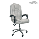 Ver imagem 3 de Cadeira Escritório Presidente Reclinável Ergonômica Branco