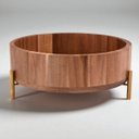 Ver imagem 4 de Centro de Mesa em Metal e Madeira Marrom e Dourado 29cm