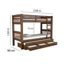 Ver imagem 1 de TRELICHE MADEIRA MACIÇA - ITÁLIA COM 3 GAVETASmod02