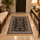 Ver imagem 2 de Tapete Persa Royal Marrom 100x150cm Fio Acetinado - Decoração para Quarto e Sala