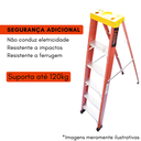 Ver imagem 2 de Escada de Alumínio e Fibra de Vidro 5 Degraus Residencial 1,80m Raf-05 Sintese - Leve e Segura