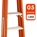 Ver imagem 5 de Escada de Alumínio e Fibra de Vidro 5 Degraus Residencial 1,80m Raf-05 Sintese - Leve e Segura
