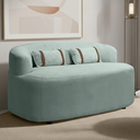 Ver imagem 1 de Banco Orgânico 2 Lugares Sofá Roma Sala Almofadas 140cm Bouclé:verde Menta