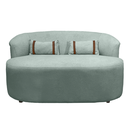 Ver imagem 2 de Banco Orgânico 2 Lugares Sofá Roma Sala Almofadas 140cm Bouclé:verde Menta