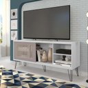 Ver imagem 2 de Rack para TV até 55 Polegadas Industrial Retrô 136cm em BP Porta Telada Multiverso