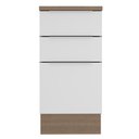 Ver imagem 2 de Balcão Stella 3 Gavetas Rustic Branco Madesa