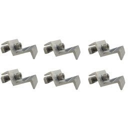 Kit 6 Grampo Painel Placa Solar Presilha Fixador Terminal Universal - 1