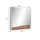 Ver imagem 2 de Armário Aéreo para Banheiro 02 Portas com Espelho 80cm Móveis Bosi