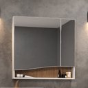 Ver imagem 1 de Armário Aéreo para Banheiro 02 Portas com Espelho 80cm Móveis Bosi