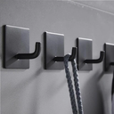 Ver imagem 1 de Kit 5 Duplas Ganchos Adesivos sem Furo de Metal - Preto