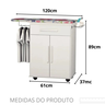 GABINETE TÁBUA DE PASSAR ROUPA EVORA COM GAVETA NICHO BRANCO - 5