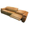 Sofá Positano Touch Bivolt em Couro Caramelo - 3,08m - 2