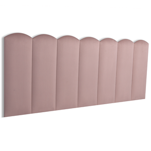 Cabeceira Casal Modulada Nuvem Cama Box Veludo Nude