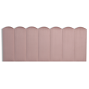 Ver imagem 3 de Cabeceira Casal Modulada Nuvem Cama Box Veludo Nude