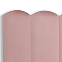 Ver imagem 4 de Cabeceira Casal Modulada Nuvem Cama Box Veludo Nude