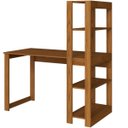 Ver imagem 4 de Mesa Escrivaninha C/ Estante 4 Prateleiras Licce Freijó