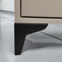 Ver mais imagens de Mesa de Cabeceira Vegas 1 Gaveta com Nicho Base de Aço Design Moderno - Off White/pé Preto