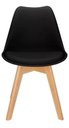 Ver imagem 4 de Kit C/4 Cadeiras Leda - Charles Eames Saarienen Wood com Almofada Preta