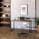 Ver imagem 4 de Mesa Office 135X60X75Cm Nogal / Est.Preta Nogal / Est.Preta