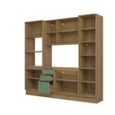 Ver imagem 3 de Cozinha Compacta Celeste Kappesberg 100% Mdf Nogueira/verde 240cm