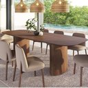 Ver imagem 2 de Mesa de Jantar Orgânica Tivoli 270cm X 110cm 10 Lugares Lamina Cinamomo Castanho