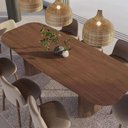 Ver imagem 3 de Mesa de Jantar Orgânica Tivoli 270cm X 110cm 10 Lugares Lamina Cinamomo Castanho