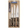 Jogo de Facas Tramontina Polywood com Laminas em Aço Inox e Cabos de Madeira Castanho 4 Peças - 1