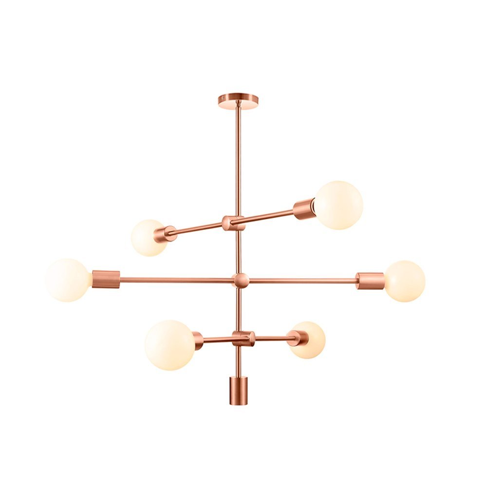 Pendente de Teto Sputnik Articulável B/6 - Rosê Premium LUXVIE