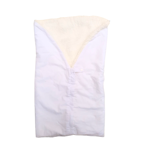 Saco Porta Bebê Percal e Sherpa com Zíper e Botão Hipoalergenico: Branco