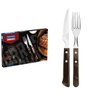 Jogo de Talheres para Churrasco Tramontina em Aço Inox e Madeira 12 Peças - 1