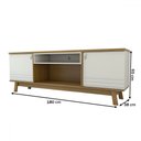Ver imagem 4 de Rack para Tv até 75 Polegadas Retrô 2 Portas Nature/off White - Panorama Móveis