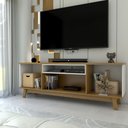 Ver imagem 2 de Rack para Tv até 75 Polegadas Retrô 2 Portas Nature/off White - Panorama Móveis
