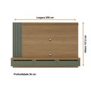 Ver imagem 3 de Painel Para Tv Até 75 Polegadas 3 Gavetas 1 Prateleira Com Ripado Presence Artely Carvalho/Menta